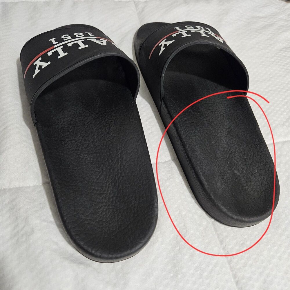 Bally Samuel O Mens Slides Black Size 43 US 10 Slip-on Pool Side Water Resistant - Picture 6 of 13